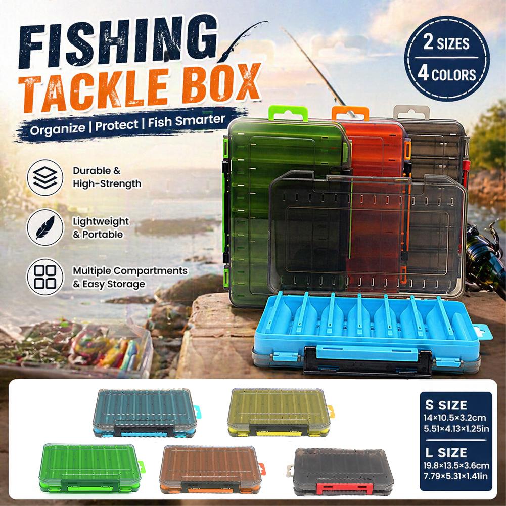 Quality Fishing Equipment - Dwustronne pudełko na sprzęt wędkarski, twardy