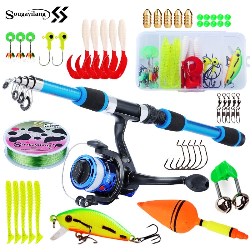 Saltwater Fishing Hook - Zestaw wędek dla dzieci Sougayilang Pełne